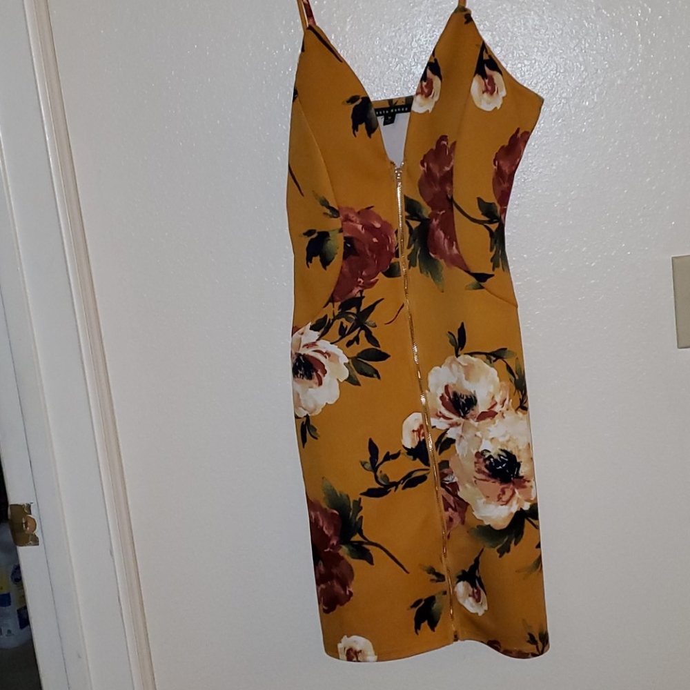 Yellow floral dress
